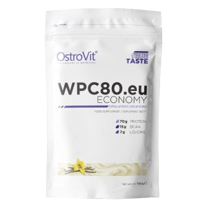 WPC80.eu ECONOMY 700 g - koncentrat białka serwatkowego - smak waniliowy - Ostrovit