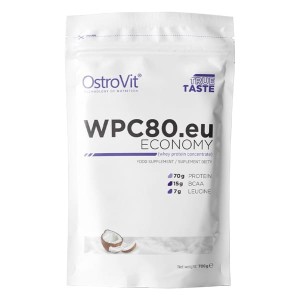 WPC80.eu ECONOMY 700 g - koncentrat białka serwatkowego - smak kokosowy - Ostrovit