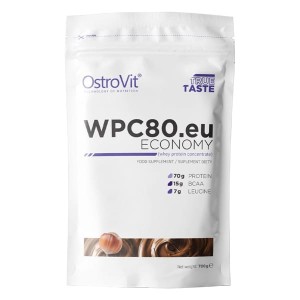 WPC80.eu ECONOMY 700 g - koncentrat białka serwatkowego - smak kremu z orzechów laskowych - Ostrovit