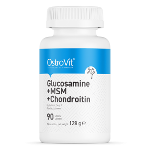 Glukozamina + MSM + Chondroityna 90 tabletek - utrzymanie stawów w dobrej kondycji - Ostrovit