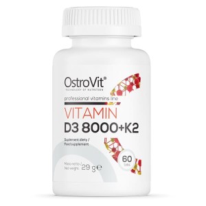 Witamina D3 8000 IU + K2 60 tabletek - Ostrovit