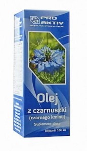 Olej z czarnuszki egipskiej (Czarnego kminu) tłoczony na zimno, nieekstrahowany chemicznie, nierafinowany - PRO AKTIV