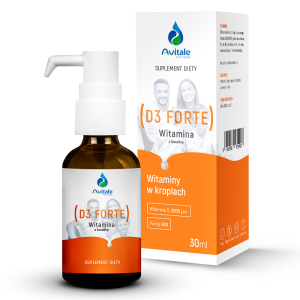 Witamina D3 FORTE 30 ml - witamina d3 w kroplach z lanoliny - ALINESS