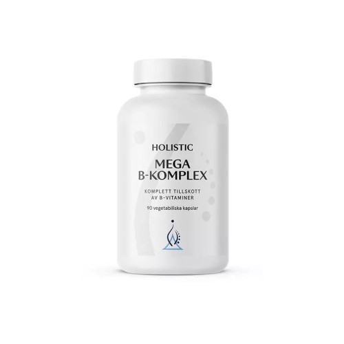 Mega B-komplex 90 kapsułek - Witaminy B12, biotyna, kwas foliowy, witamina B1, B2, B3, B6 - HOLISTIC.jpg