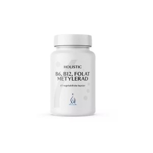 B6, B12, Folat Metylerad - B6, B12, kwas foliowy - metylowane 60 kaps. - HOLISTIC