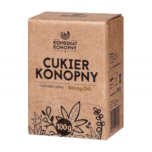 Cukier konopny 100g - 500mg CBD Kombinat Konopny Cannabis sativa kannabinoiy - Kombinat Konopny.jpg