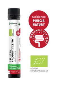 ESENCJA PROBIOTYCZNA - wspomaga utrzymanie równowagi  w mikroflorze ekosystemu przewodu pokarmowego.
