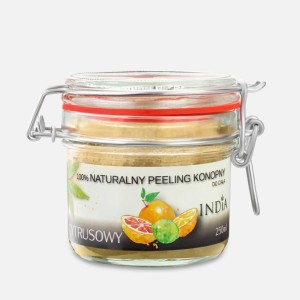 Naturalny konopny peeling cytrusowy- złuszcza naskórek, ujędrnia skórę -  INDIA COSMETICS