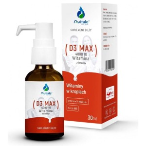 Witamina D3 Max 4000IU 30ml - na odporność organizmu - AVITALE®