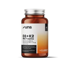WItamina D3 + K2 60 kaps - odporność organizmu - UNS