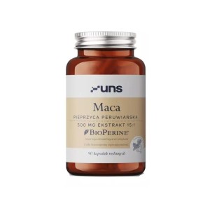 Maca Pieprzyca peruwiańska 500mg 90 kaps -  wspiera trawienie - UNS