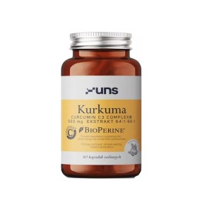 Kurkuma curcumin C3 komplex 550mg 60 kaps - wzmacnia odpornośc - UNS