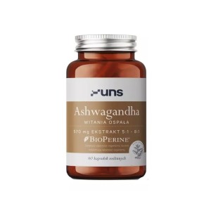 Ashwagandha 570mg 60 kaps - Wspomaga pracę układu nerwowego  - UNS