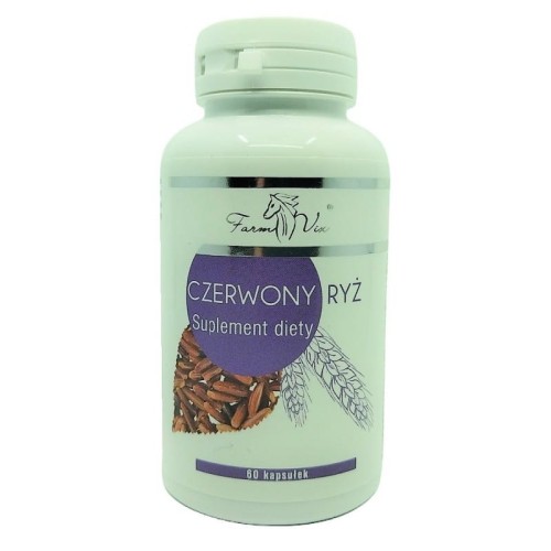 Czerwony ryż 60 kapsułek - Wspomaga utrzymanie prawidłowego poziomu cholesterolu we krwi - FARM-VIX.jpg