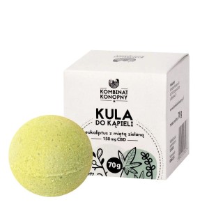 KULA DO KĄPIELI EUKALIPTUS Z MIĘTĄ ZIELONĄ 150MG CBD 70G KOMBINAT KONOPNY