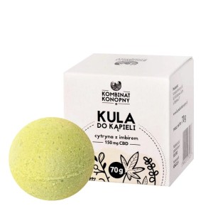 KULA DO KĄPIELI CYTRYNA Z IMBIREM 150MG CBD 70G KOMBINAT KONOPNY