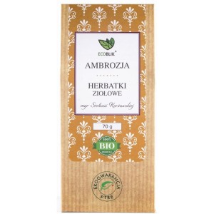 AMBROZJA HERBATKA ZIOŁOWA 70G ECOBLIK KWIAT LIPY ZIELE MACIERZANKI ZIELE CZĄBRU OWOC JARZĘBINY