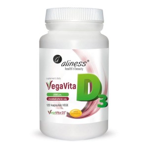 Witamina D3 z alg 2000 j.m. 120 kaps VegaVita - ALINESS