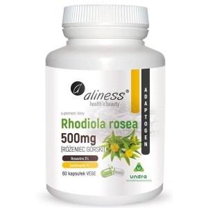 Rhodiola rosea różeniec górski 500mg 60 kaps - ALINESS