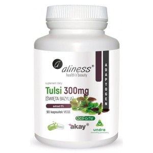 Tulsi (Święta bazylia) extract 5% 300mg 90 Vege caps - ALINESS