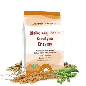 Białko wegańskie Kreatyna Enzymy - Dr Jacob's