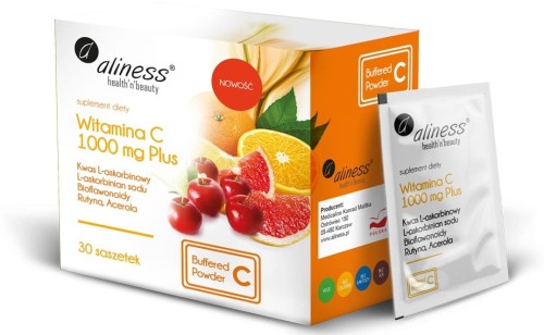 Witamina C 1000mg 30 Saszetek Kwas L-askorbinowy L-askorbinian Sodu Bioflawonoidy Rutyna Acerola - ALINESS.jpg