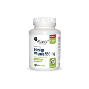 Maślan wapnia 550MG - 100 tabl. kwas maslowy sól wapniowa kwasu masłowego - ALINESS
