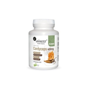Cordyceps 90 kaps. maczużnik chiński cordyceps sinesis polisacharydy kwas kordycepsowy adenozyna kordycepina - Aliness