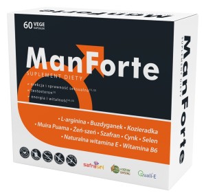 MANFORTE 60 kaps.  L-arginina kozieradka Muira Puama - MEDICALINE