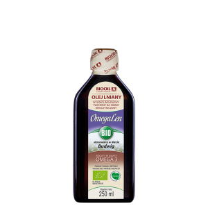 OmegaLen OLEJ LNIANY BIO ekologiczny tłoczony na zimno  250 ml - BIOOIL - PROMOCJA