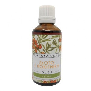 Olej z pestek rokitnika 50ml - Arcyzioła kwasy tłuszczowe kwasy omega-3 - ROKITNIK I PRZYJACIELE