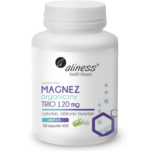 Magnez Organiczy TRIO z wit. B6 - 100 kaps. -  Aliness.jpg