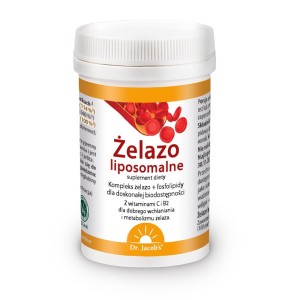 Żelazo liposomalne - Dla tworzenia krwi, odporności i funkcji poznawczych - DR. JACOB'S