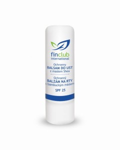 Balsam do ust z masłem Shea - zawiera SPF 25 - Finclub