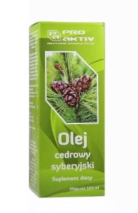 Olej cedrowy syberyjski 100 ml - Wskazany dla osób z podwyższoną łamliwością paznokci i włosów - PRO AKTIV