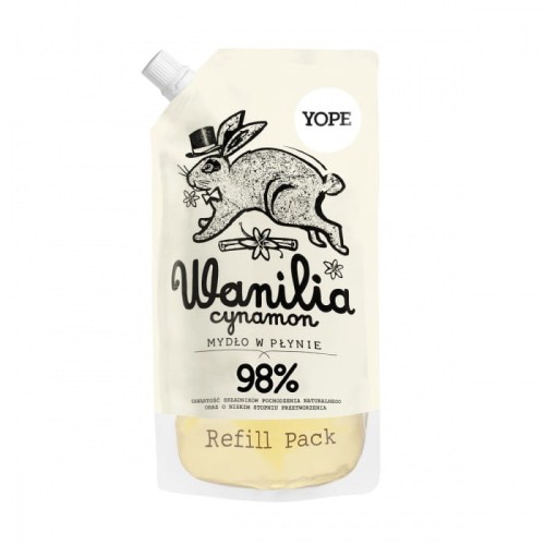 Mydło do rąk Refill Wanilia i cynamon 500 ml - Wkład uzupełniający - YOPE.jpg