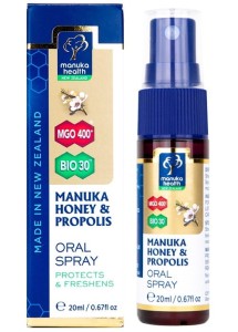 Spray doustny z Miodem Manuka MGO 400+ i Propolisem BIO 30 (20 ml) - MANUKA HEALTH