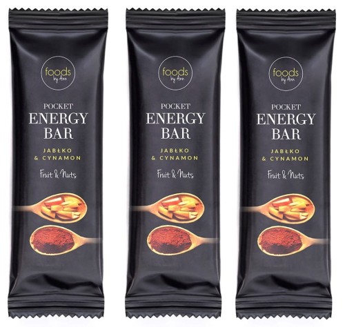 Batony Pocket Energy Bar Jabłko &amp; Cynamon 3 x 35g - Sprzymierzeniec w walce ze zbędnymi kilogramami - Foods by Ann.jpg