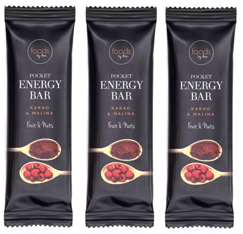 Batony Pocket Energy Bar Kakao &amp; Malina 3 x 35g - Redukuje stres, obniża ciśnienie krwi i wzmacnia serce - Foods by Ann.jpg