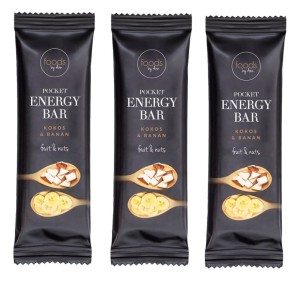 Batony Pocket Energy Bar Kokos & Banan 3 x 35g - Słodkie zestawienie potasu z błonnikiem - Foods by Ann