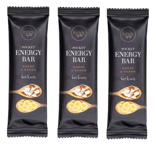 Batony Pocket Energy Bar Kokos &amp; Banan 3 x 35g - Słodkie zestawienie potasu z błonnikiem - Foods by Ann.jpg