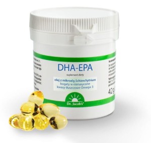 DHA-EPA - wegańskie kwasy Omega-3 z mikroalg Schizochytrium - DR. JACOB'S