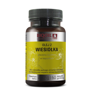 Olej z wiesiołka w kapsułkach, 60 sztuk, tłoczony na zimno - BIOOIL